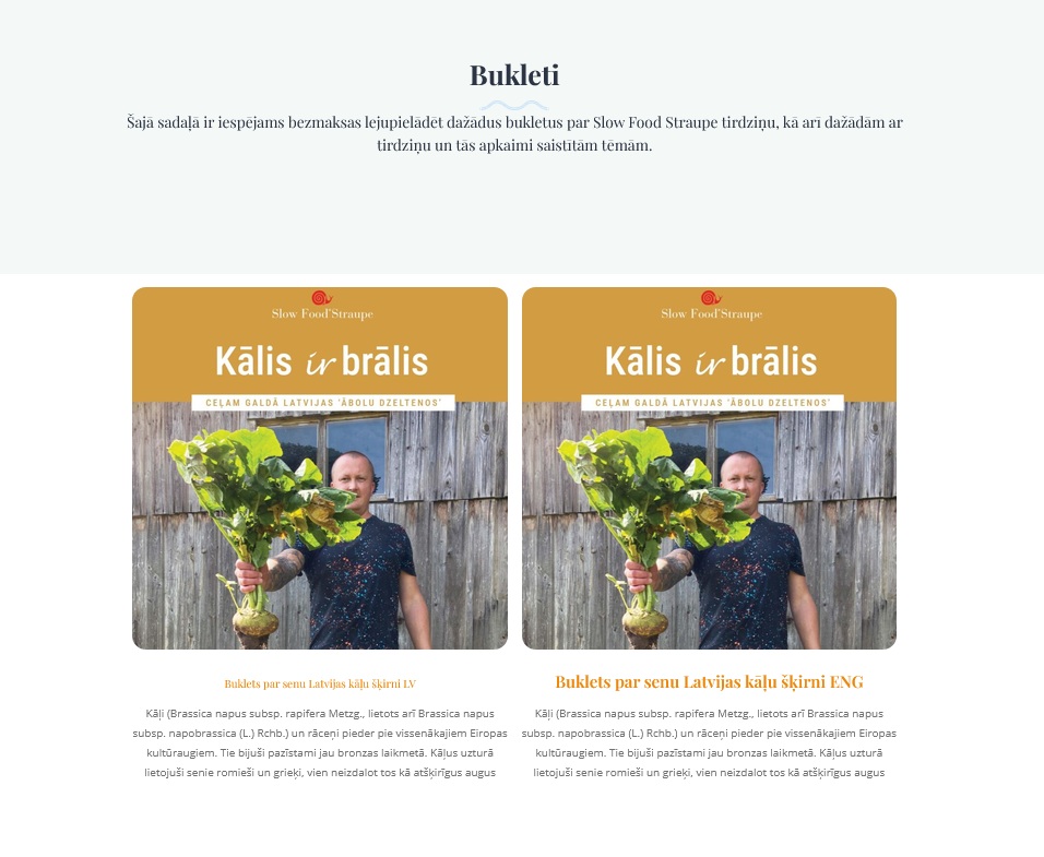 Bukleti – Slow Food Straupe tirdziņš